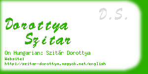 dorottya szitar business card